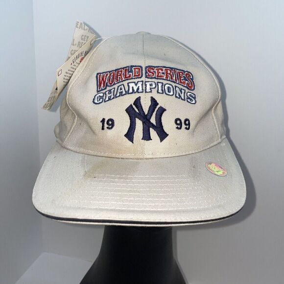 NEW YORK YANKEES WORLD SERIES CHAMPIONS 1999 TEAM MLB HAT CAP C STORE RARE LOGO - Picture 1 of 7